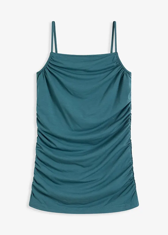 Spaghetti top met plooitjes, bonprix