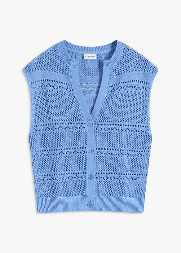 Ajour vest met korte mouwen, bonprix