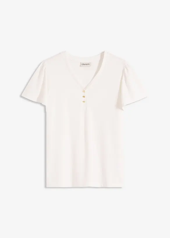 Shirt van viscose met knopen, bonprix