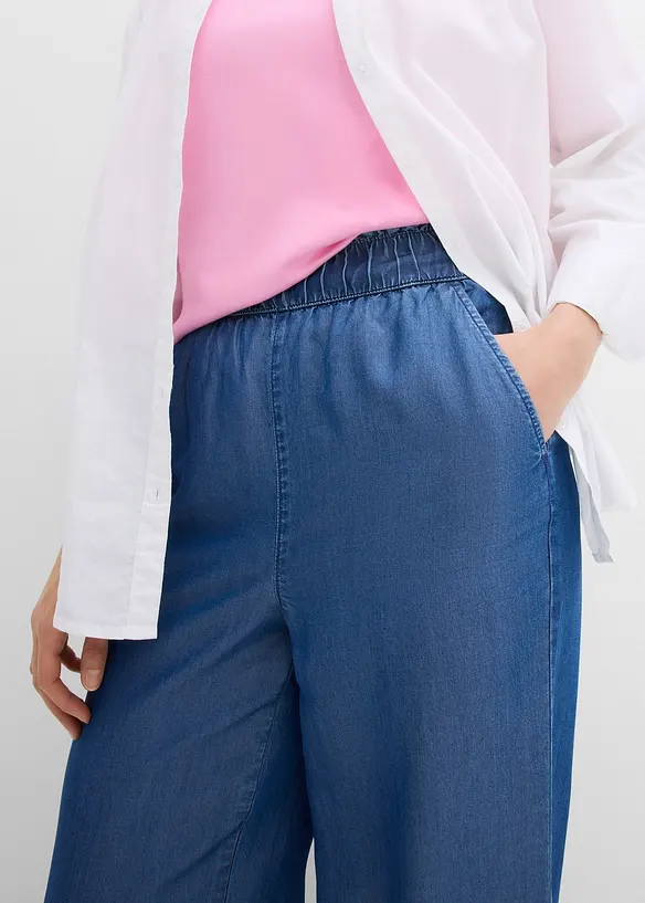 Broek van lyocell met comfortabele tailleband, bonprix