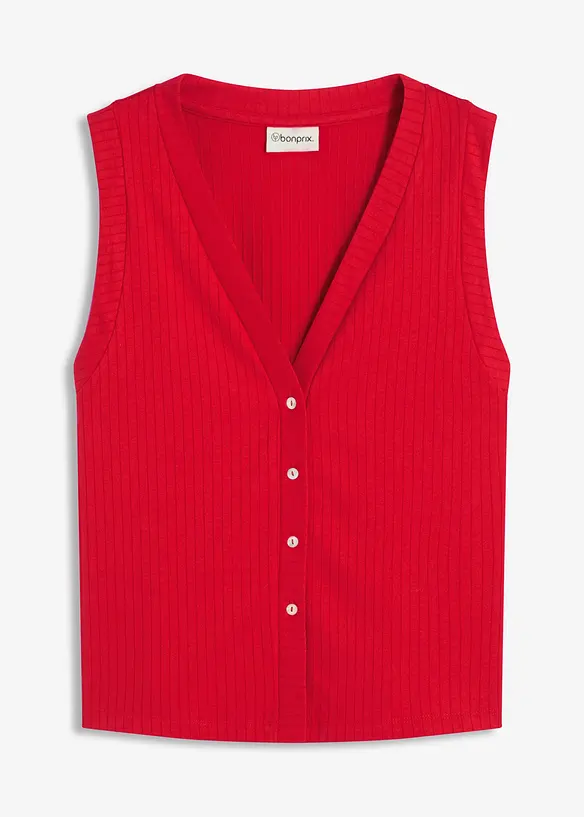 Mouwloos vest in een gebreide look, bonprix
