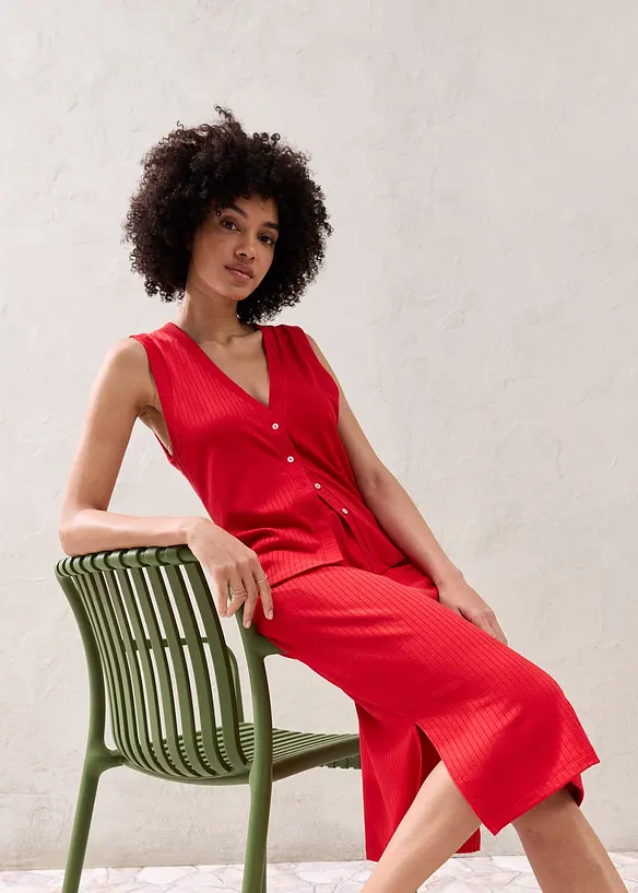 Geribde jersey rok, bonprix