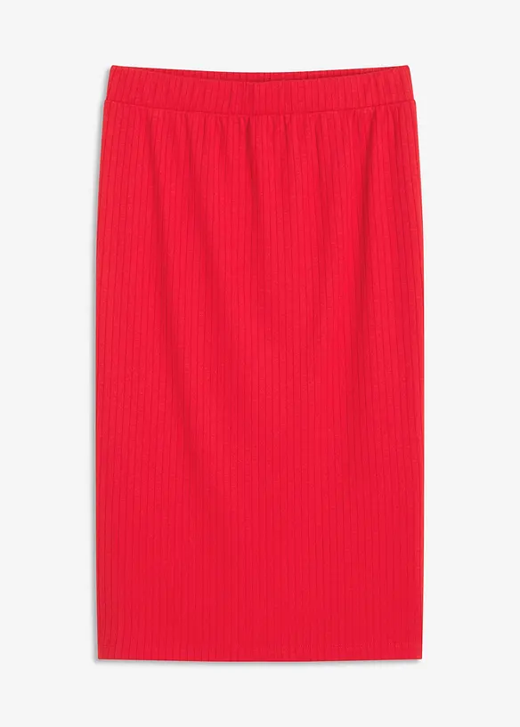 Geribde jersey rok, bonprix