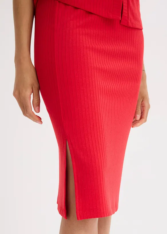 Geribde jersey rok, bonprix