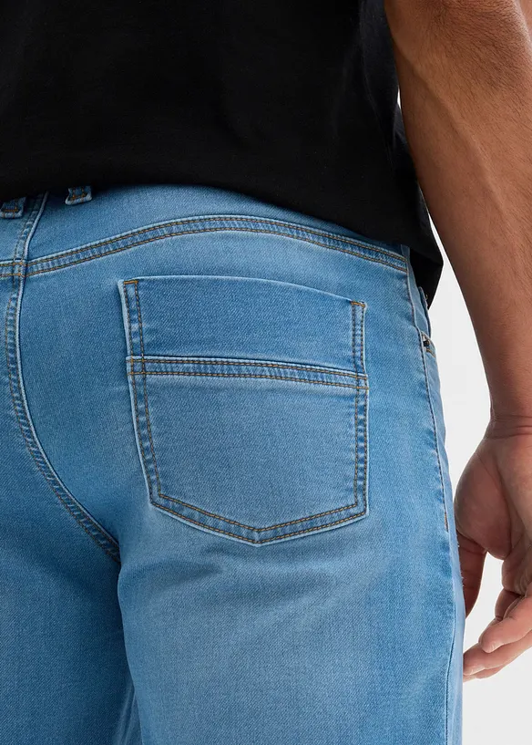 Sweat jeans bermuda, slim fit (set van 2), bonprix