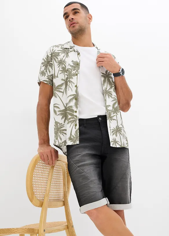 Sweat jeans bermuda, relaxed fit, bonprix