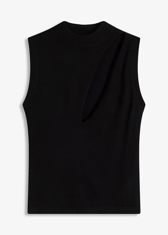 Gebreide top met cut-outs, bonprix