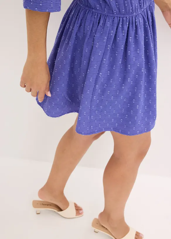 Mini jurk van getextureerd materiaal, bonprix
