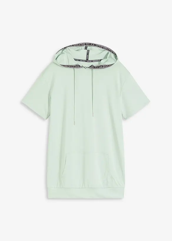 Oversized sportshirt met capuchon, sneldrogend, bonprix