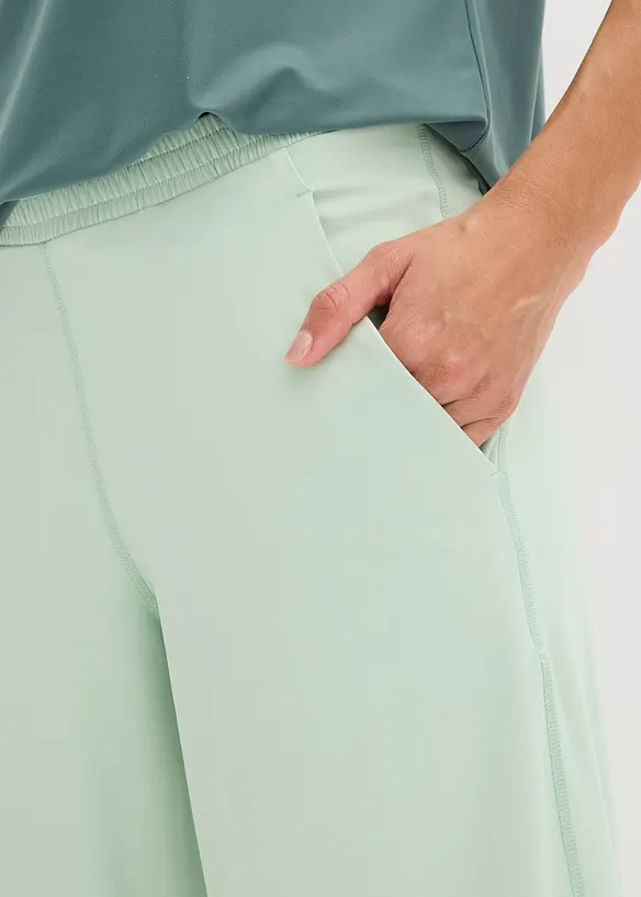 Comfort capri sportbroek met wijde pijpen, bonprix