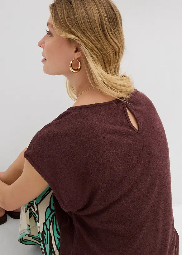 Oversized shirt in gebreide look, bonprix