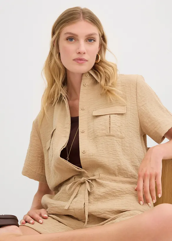 Jumpsuit van een fijne viscosemix, bonprix