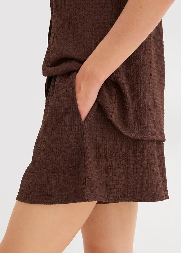 Instap short van gestructureerde crêpe, bonprix