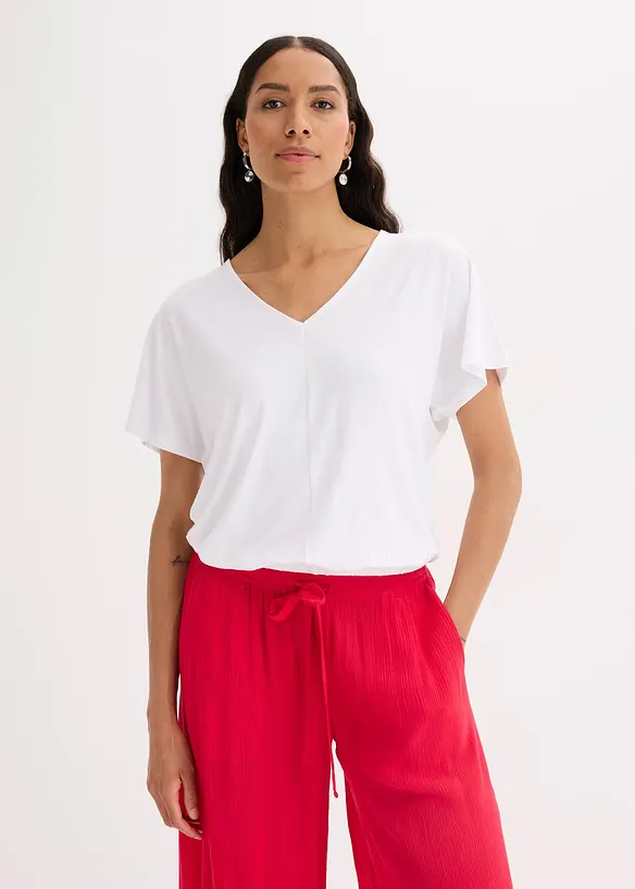 Oversized shirt in een viscosemix, bonprix