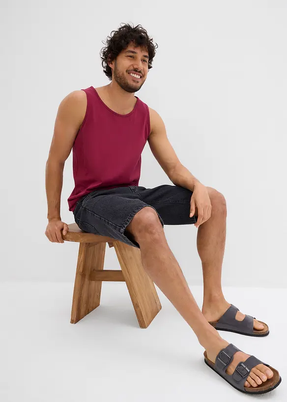 Jeans bermuda met comfort tailleband, classic fit, bonprix