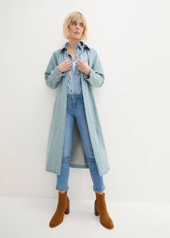 Comfort stretch 7/8 jeans met splitten, bonprix