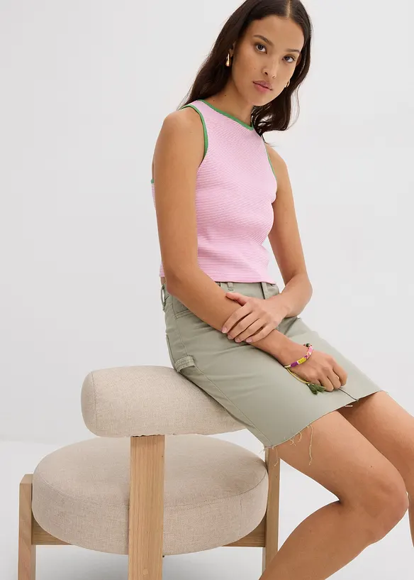 Minirok van een elastische katoenmix, bonprix