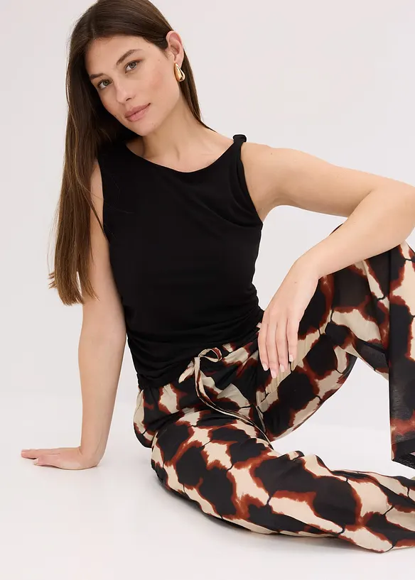 Wijde broek in batik dessin, bonprix