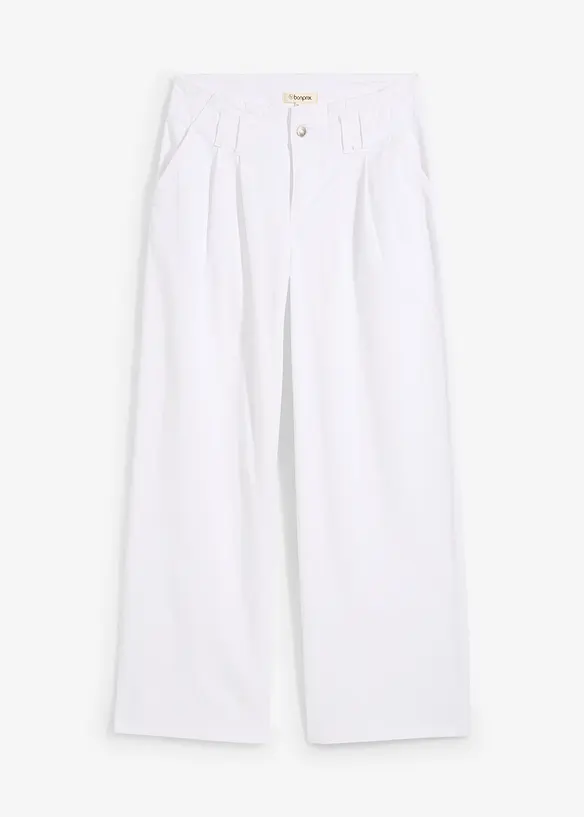 Wide leg jeans low waist, low stretch, bonprix