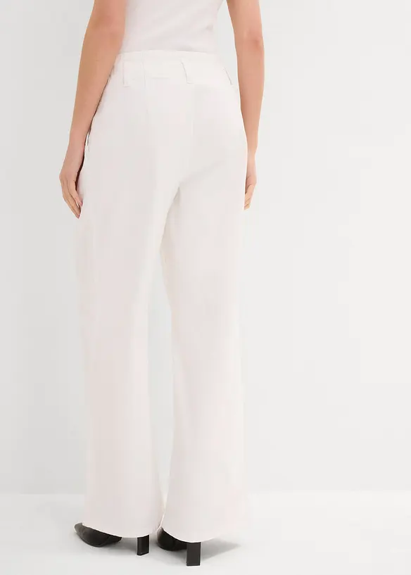 Wide leg jeans low waist, low stretch, bonprix