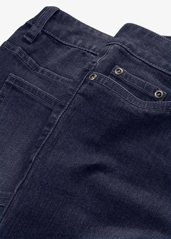 Wide leg jeans mid waist, stretch, bonprix