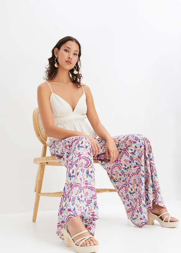Palazzo broek van soepele viscose, bonprix
