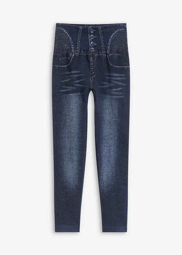 Corrigerende naadloze legging in denim look, sterk corrigerend, bonprix