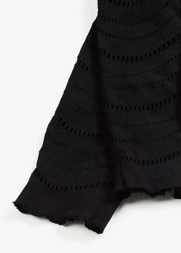 Legging met comfort tailleband en broderie anglaise 80 DEN, bonprix