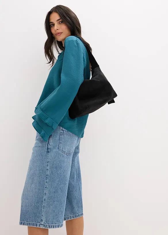 Jeans bermuda mid waist, low stretch, bonprix