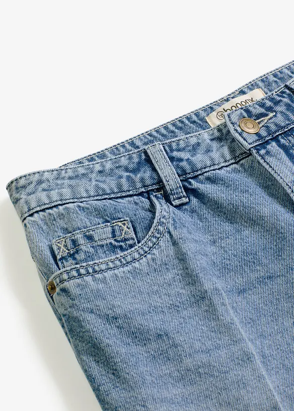 Jeans bermuda mid waist, low stretch, bonprix