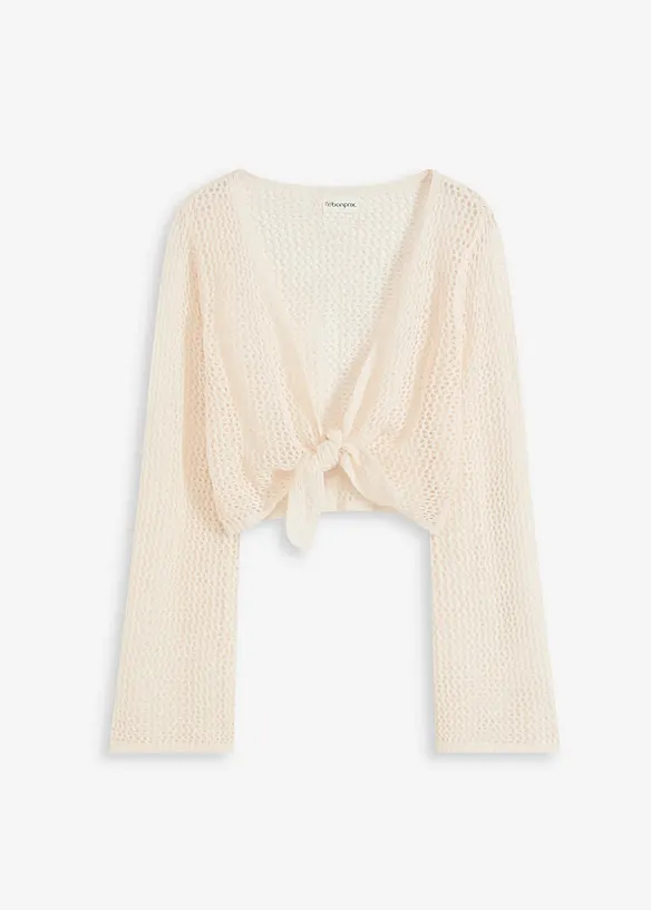 Kort vest in gehaakte look, bonprix
