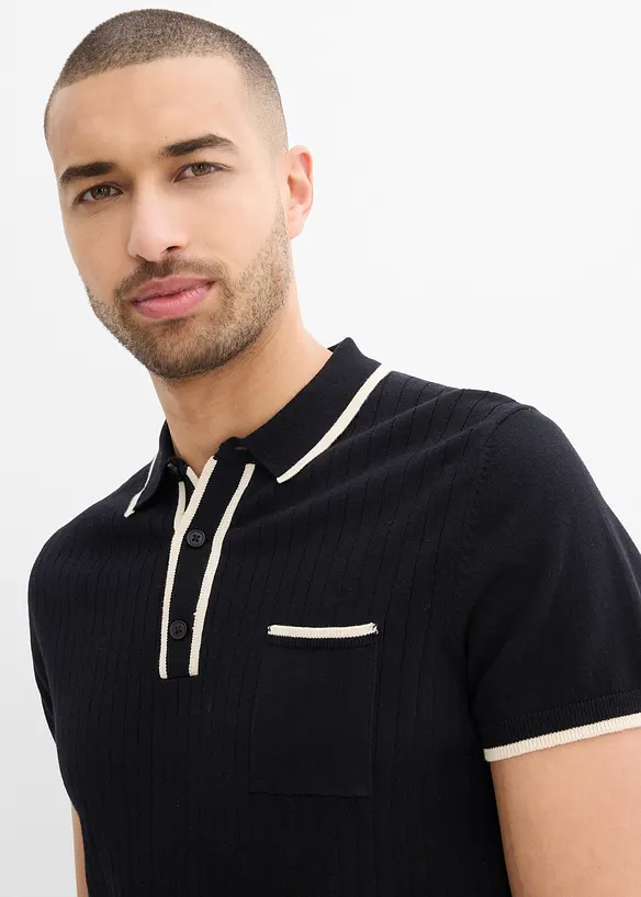 Poloshirt met contrasterende details, bonprix