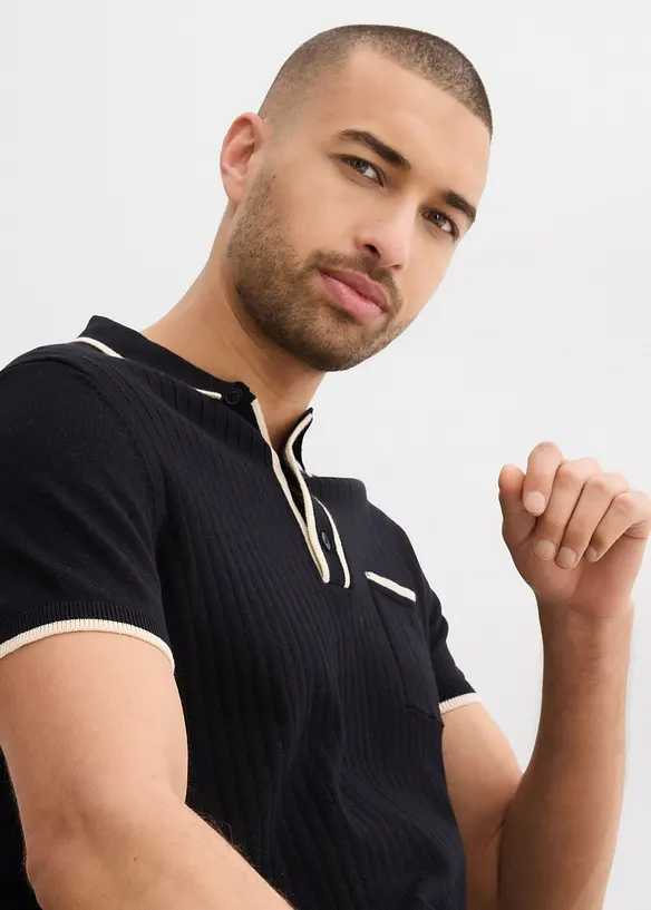 Poloshirt met contrasterende details, bonprix