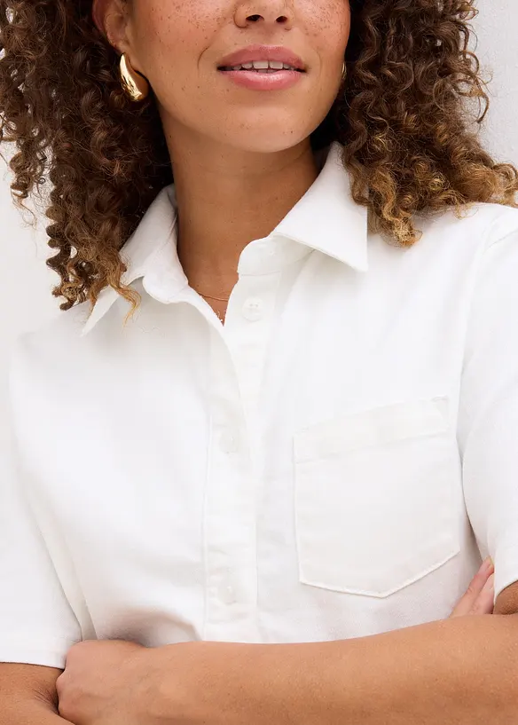 Oversized spijkerblouse, bonprix