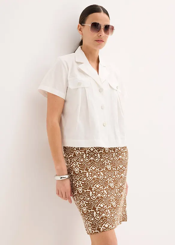 Longshirt met metallic print  in een viscosemix, bonprix