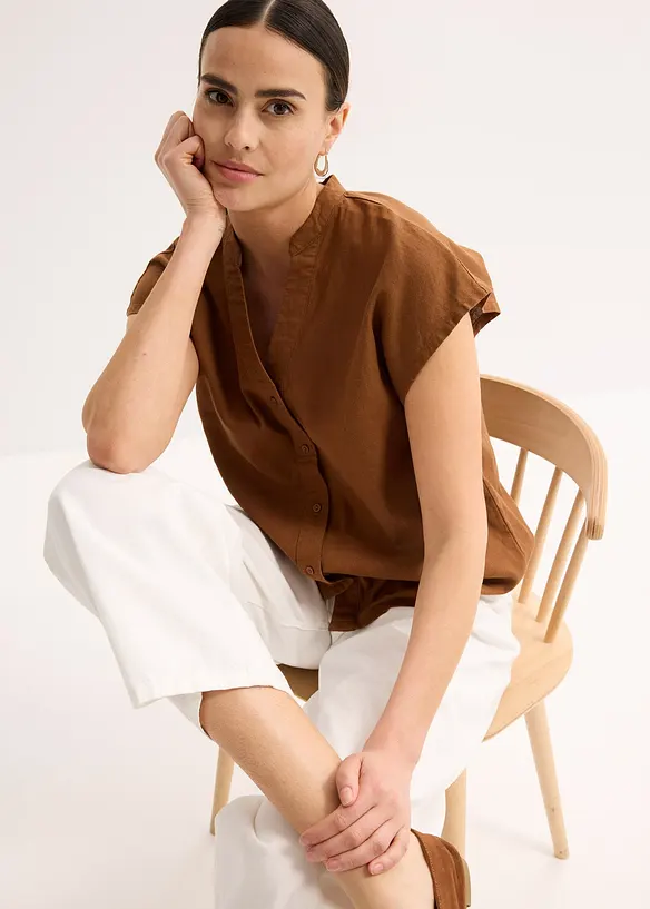 Linnen blouse in een luchtige linnenmix, bonprix