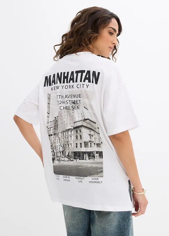 Oversized shirt van puur biologisch katoen, bonprix
