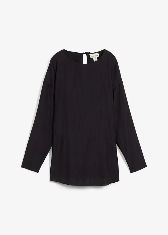 Oversized tuniek van een gestructureerde crinkle viscosemix, bonprix