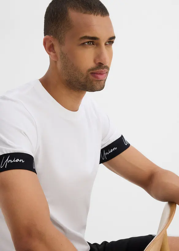 T-shirt van puur biologisch katoen, slim fit, bonprix