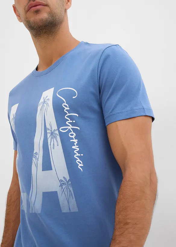 T-shirt van biologisch katoen, slim fit, bonprix