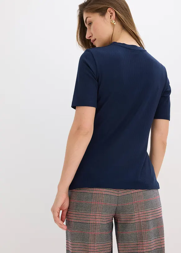 Geribd shirt van een zachte viscosemix, bonprix