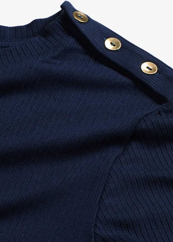 Geribd shirt van een zachte viscosemix, bonprix