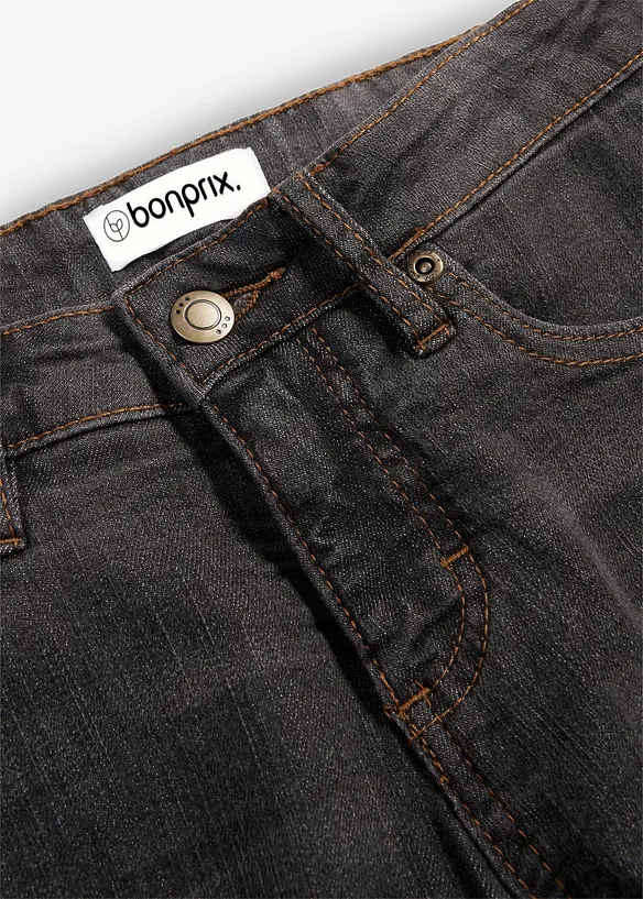 Bootcut stretch jeans, mid waist, bonprix
