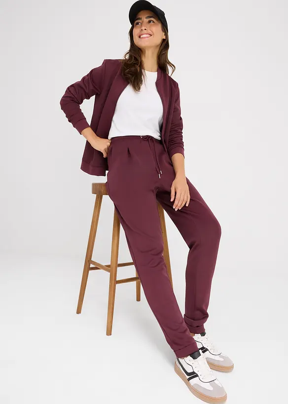 Chino broek van scuba, bonprix