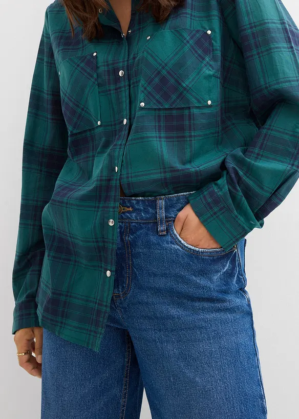Loose straight jeans  mid waist, bonprix