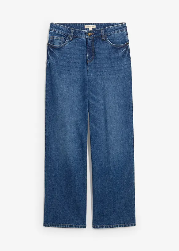 Loose straight jeans  mid waist, bonprix