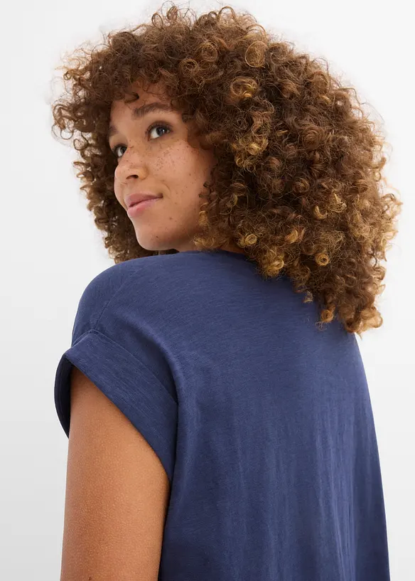 Longshirt van biologisch katoen (set van 2), bonprix