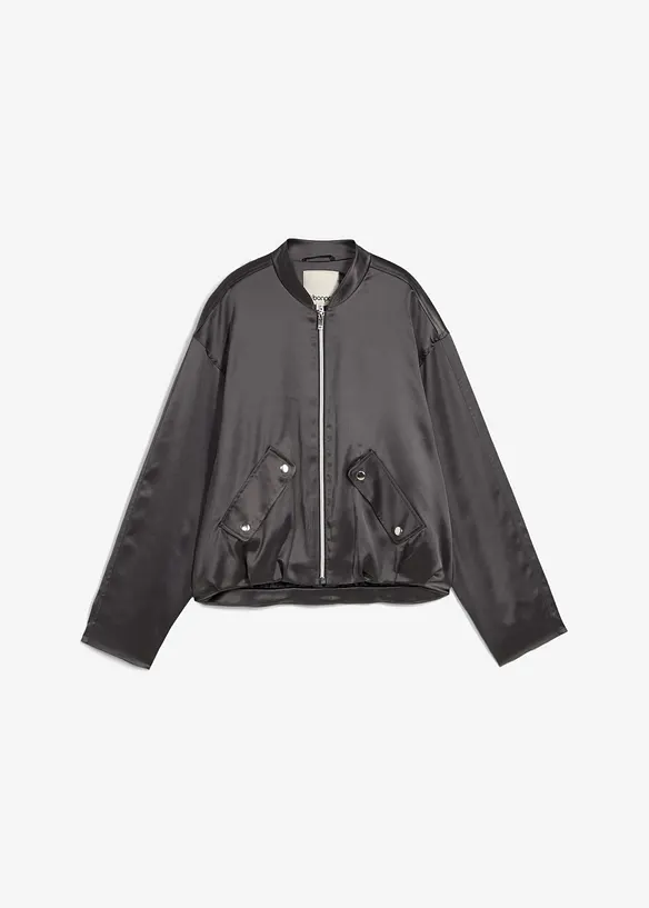 Bomber van glanzende viscosemix, bonprix