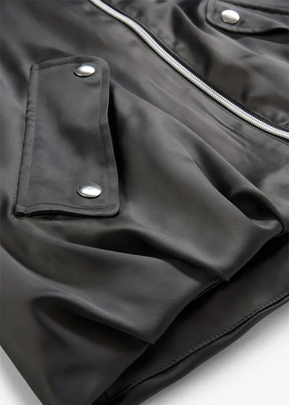 Bomber van glanzende viscosemix, bonprix