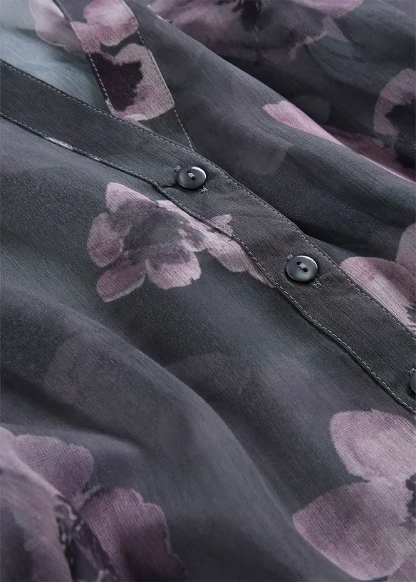 Oversized blouse van luchtige chiffon, bonprix